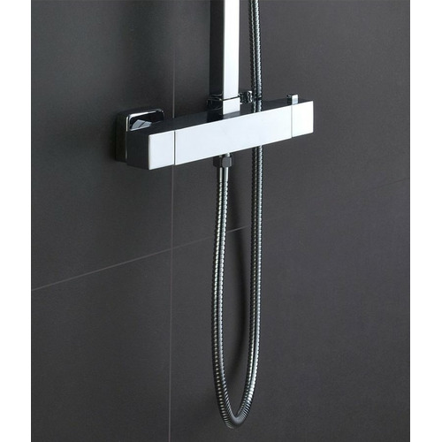 CONJUNTO DUCHA TERMOSTÁTICA CUADRADO CROMO IMEX