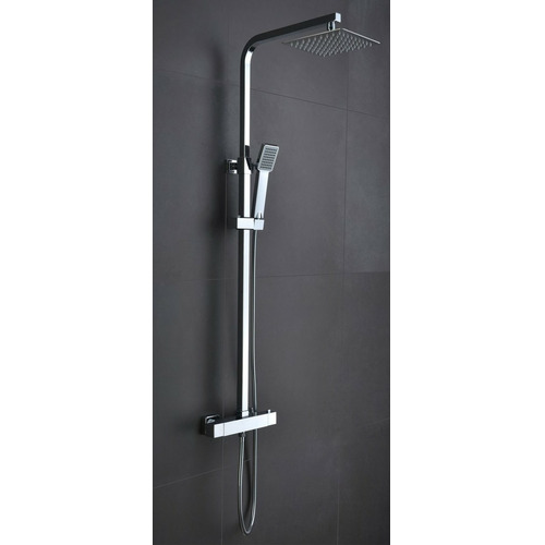 CONJUNTO DUCHA TERMOSTÁTICA CUADRADO CROMO IMEX