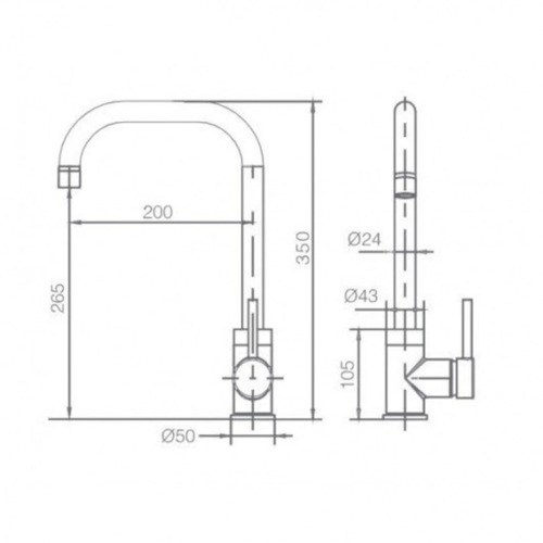 LOIRA GRIFERÍA DE COCINA MONOMANDO CROMO IMEX