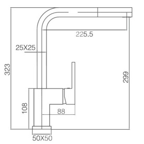 CONSTANZA GRIFERÍA DE COCINA MONOMANDO EXTRAÍBLE CROMO IMEX