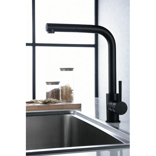 MALTA GRIFERÍA DE COCINA MONOMANDO EXTRAÍBLE NEGRO IMEX