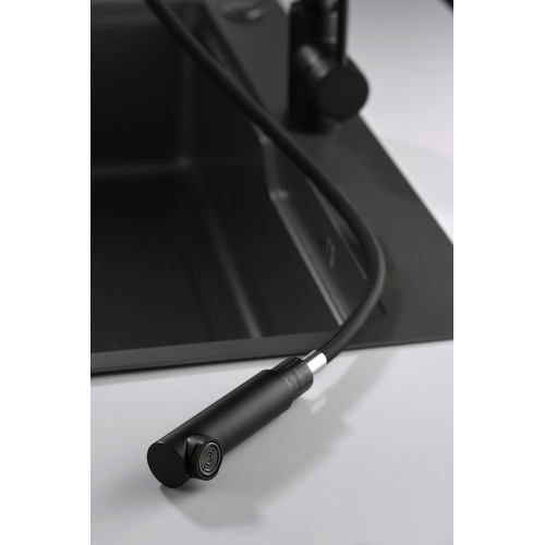 MALTA GRIFERÍA DE COCINA MONOMANDO EXTRAÍBLE NEGRO IMEX