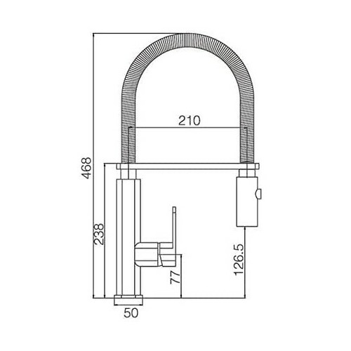 TORINO GRIFERÍA DE COCINA MONOMANDO EXTRAÍBLE CROMO IMEX