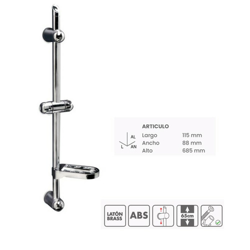 BARRA DUCHA AQUAFRESH CROMO TATAY