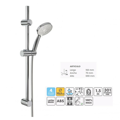 BARRA DUCHA SEVILLA CROMO TATAY
