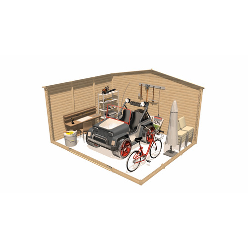 CASETA/GARAJE MADERA VLADIMIR  418 x 320 x 246 CM