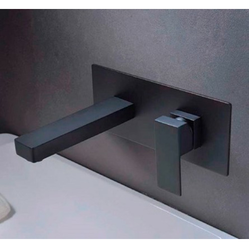 SUIZA GRIFO EMPOTRADO LAVABO NEGRO IMEX