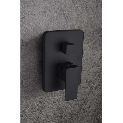 DUBLIN CONJUNTO DUCHA EMPOTRADO MONOMANDO NEGRO IMEX