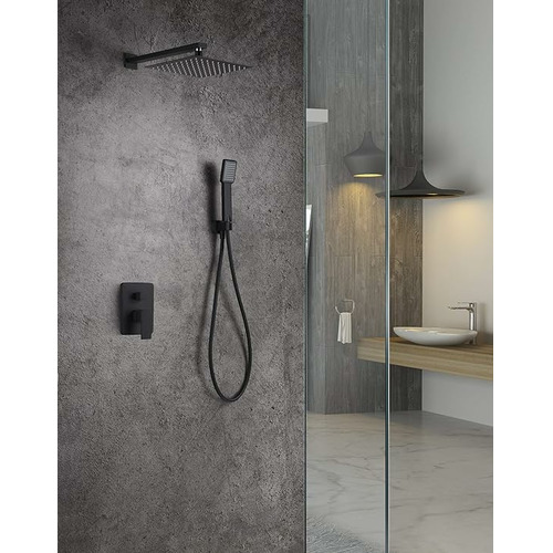 DUBLIN CONJUNTO DUCHA EMPOTRADO MONOMANDO NEGRO IMEX