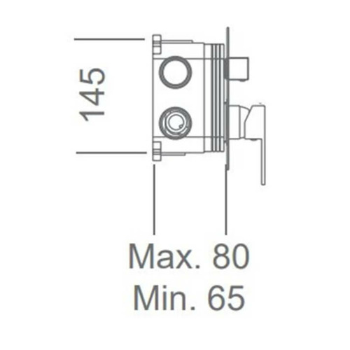 EMPOTRADO MONOMANDO 4 VÍAS CROMO IMEX