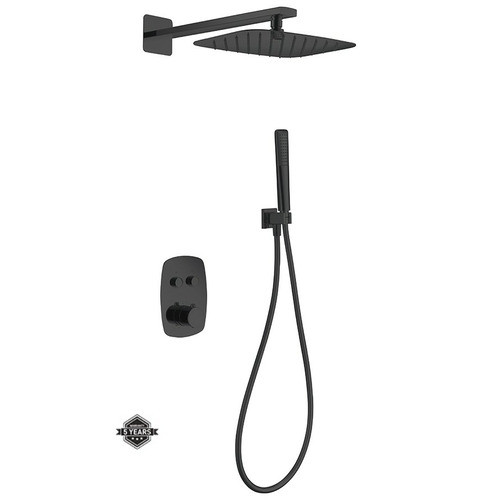 HIDRA CONJUNTO DUCHA EMPOTRADO TERMOSTÁTICO NEGRO IMEX