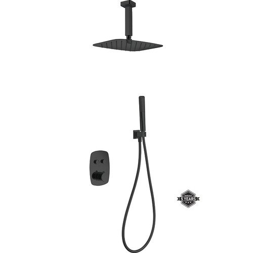 FEROE CONJUNTO DUCHA EMPOTRADO TERMOSTÁTICO NEGRO imex