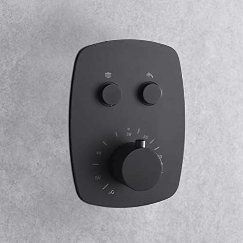 FEROE CONJUNTO DUCHA EMPOTRADO TERMOSTÁTICO NEGRO imex