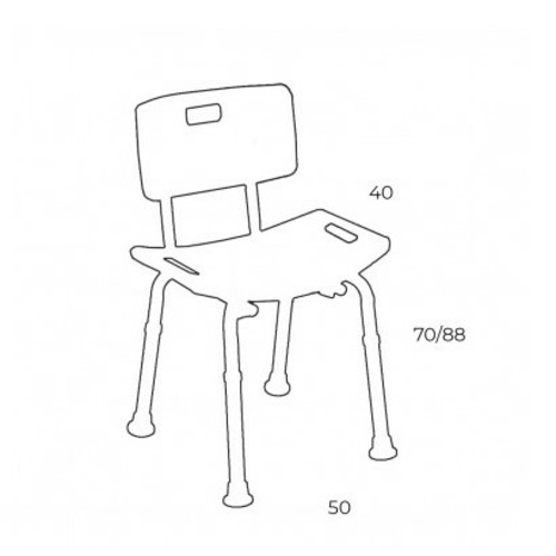 SILLA ANTIDESLIZANTE PARA DUCHA CON RESPALDO