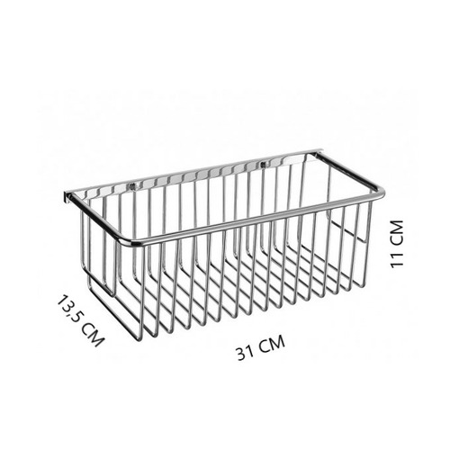 JABONERA REJILLA RECTANGULAR CROMO