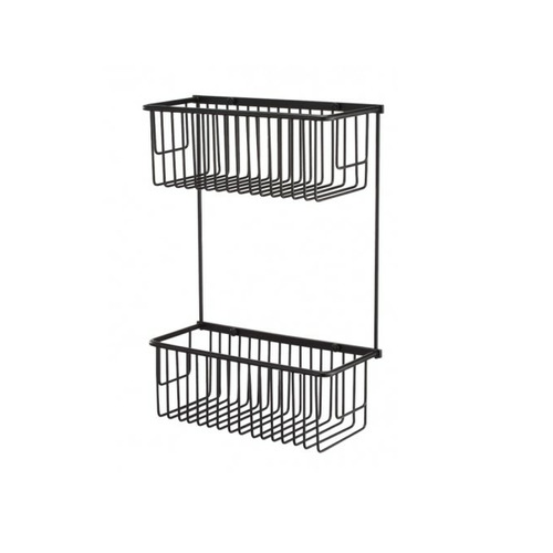 JABONERA REJILLA RECTANGULAR NEGRO ADHESIVA