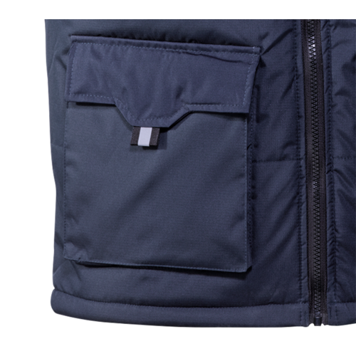 CHALECO MULTIBOLSILLOSCON FORRO POLAR INTERIOR TALLA XL DALLAS 833 MARINO