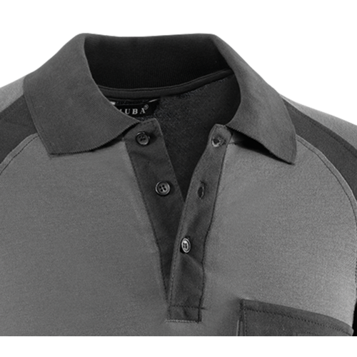 POLO PIQUÉ MANGA CORTA TALLA XL 670 FLEX GRIS/NEGRO