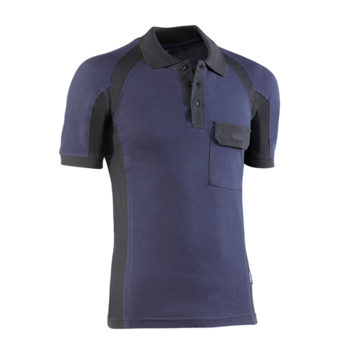 POLO PIQUÉ MANGA CORTA TALLA M 680 FLEX MARINO/NEGRO