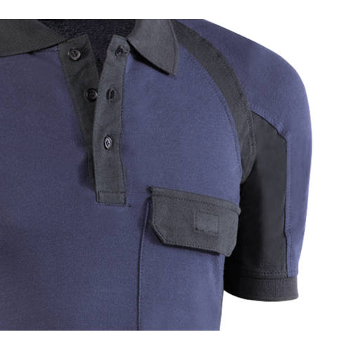 POLO PIQUÉ MANGA CORTA TALLA L 680 FLEX MARINO/NEGRO