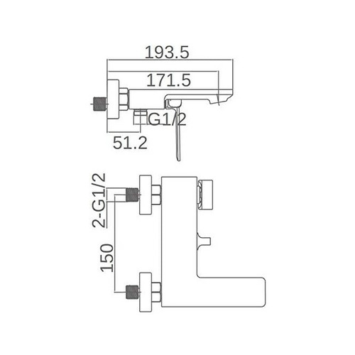 FIYI GRIFO MONOMANDO BAÑERA CROMO IMEX