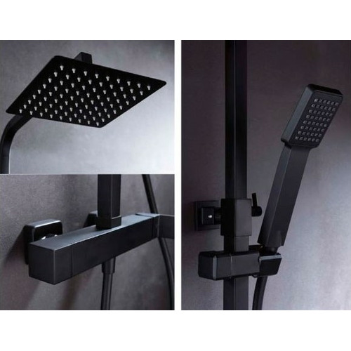 FIYI CONJUNTO DE DUCHA EXTENSIBLE MONOMANDO NEGRO IMEX