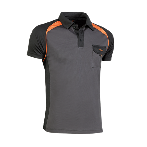 POLO TRANSPIRABLE TALLA M NEGR/NARANJA 964 TOP RANGE