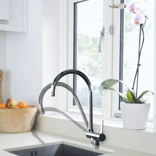 CHEF GRIFERÍA DE COCINA MONOMANDO ABATIBLE CROMO CLEVER