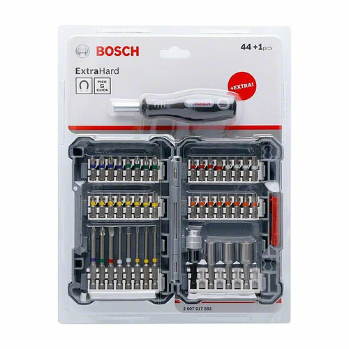 SET DE 45 PUNTAS Y VASOS DE ATORNILLAR IMANTADOS BOSCH EXTRA HARD