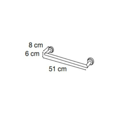 BAHIA TOALLERO BARRA 50 CM ADH CROMO