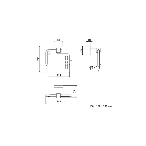 NERVION PORTARROLLOS CON TAPA CROMO