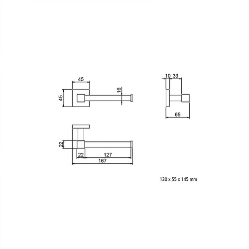 NERVION PORTARROLLOS SIN TAPA CROMO