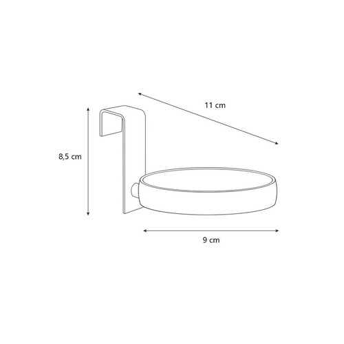 SOPORTE PORTA-SECADOR COSTADO MUEBLE NEGRO