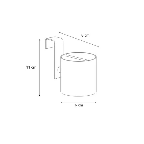 SOPORTE PORTA-PINZA PLANCHAR PELO NEGRO