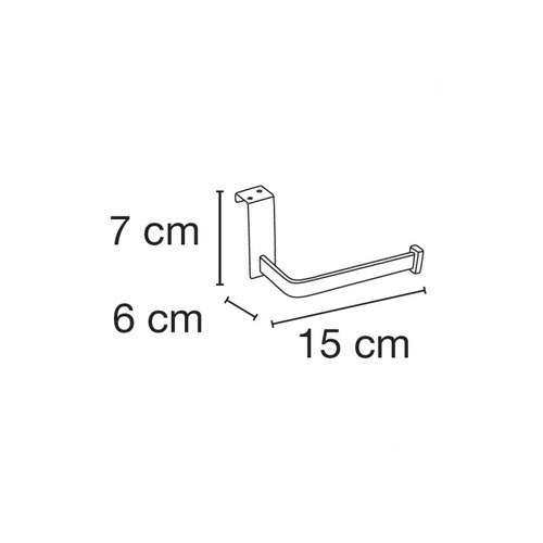 SOPORTE PORTARROLLOS COSTADO MUEBLE NEGRO