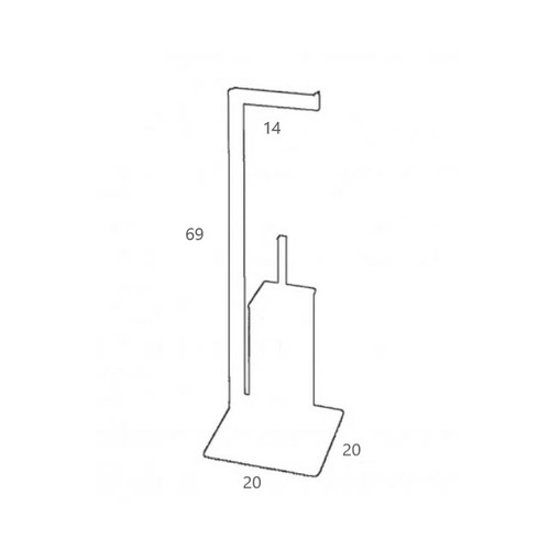 CONJUNTO WC PORTARROLLOS Y ESCOBILLERO CROMO