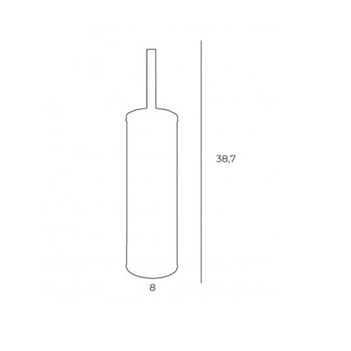 ESCOBILLERO INOX REDONDO A SUELO CROMO