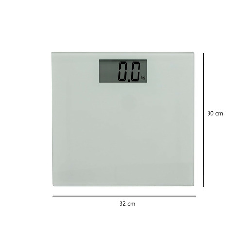 BASCULA BAÑO DIGITAL CRISTAL BLANCO 180KG