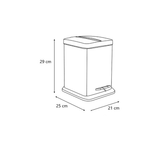 PAPELERA INOX 6L SATINADO