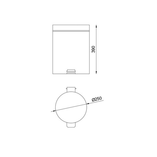 PAPELERA INOX 12L BRILLO