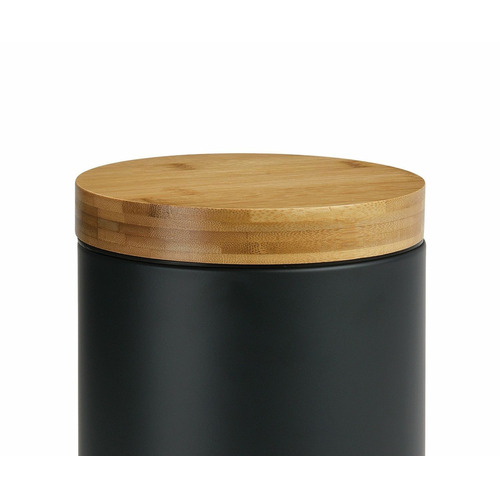 PAPELERA 3L NEGRO/BAMBÚ