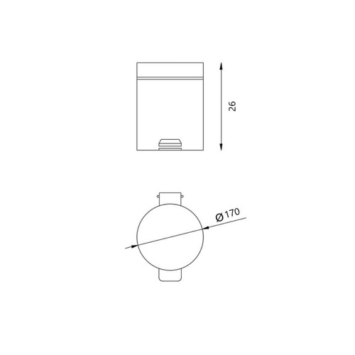 PAPELERA 3L NEGRO/BAMBÚ