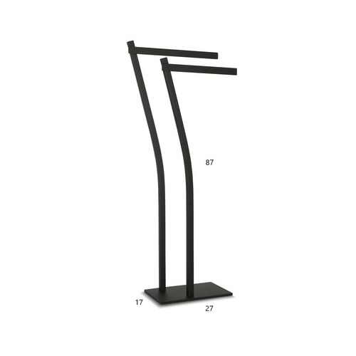 TOALLERO PIE 2 BARRAS NEGRO