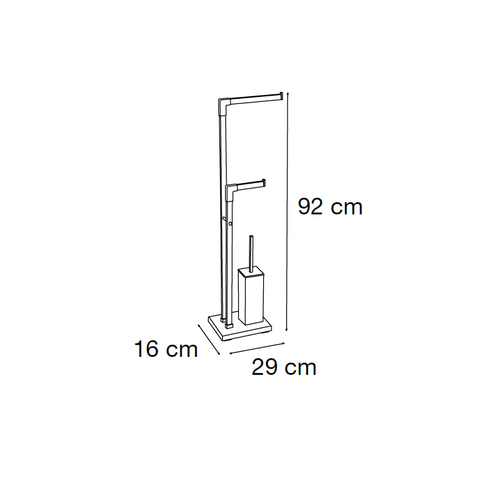 CONJUNTO WC PORTARROLLOS, TOALLA BIDE Y ESCOBILLERO CROMO