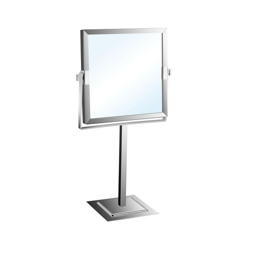 ESPEJO AUMENTO DOBLE CARA CUADRADO CROMO