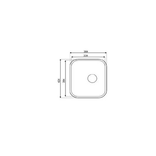 FREGADERO INOX BAJO ENCIMERA 38x44