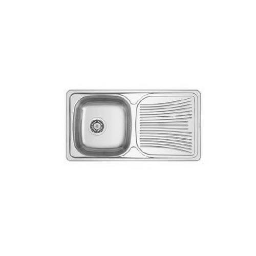 FREGADERO INOX ENCASTRAR 1S+1E 80X43,5