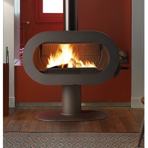 FIFTY ARCHE ANTRACITA ESTUFA LEÑA CON PIE 10KW SALGUEDA