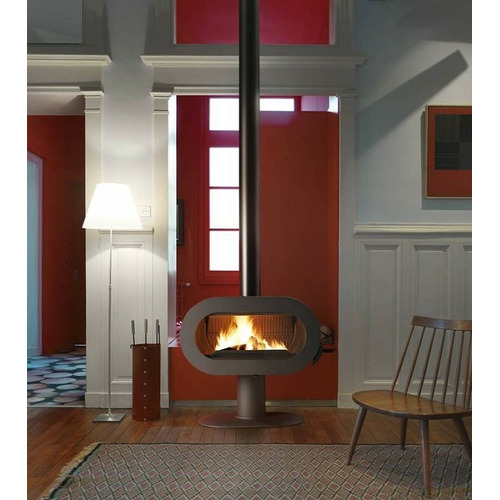 FIFTY ARCHE ANTRACITA ESTUFA LEÑA CON PIE 10KW SALGUEDA