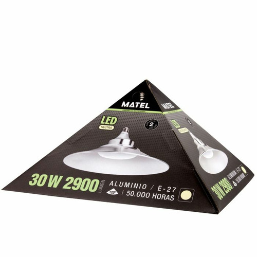 CAMPANA LED 30W E27 4200K LUZ NEUTRA 2900Lm MATEL
